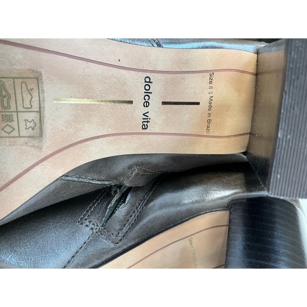 Dolce Vita Nedi in Dark Olive Leather - Picture 8 of 12